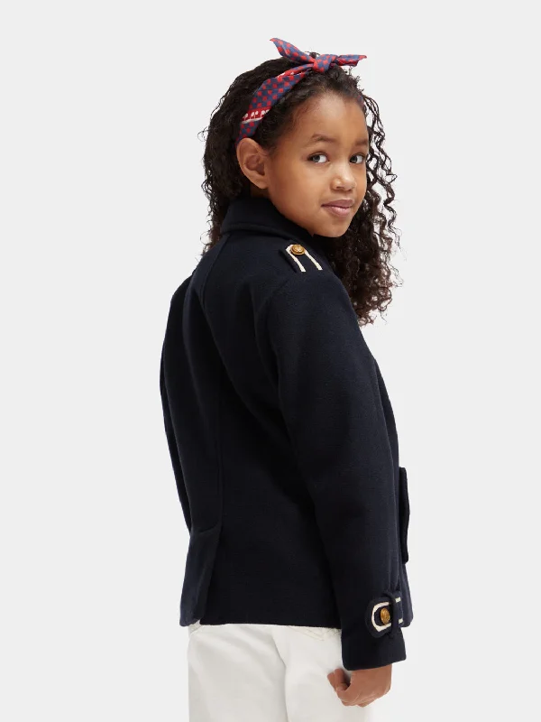 Kids - Wool-blend classic caban jacket