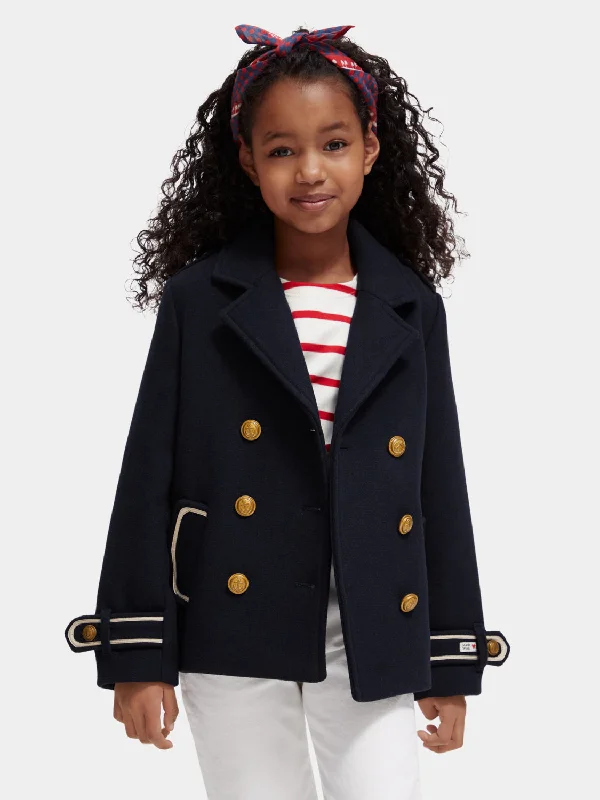 Kids - Wool-blend classic caban jacket