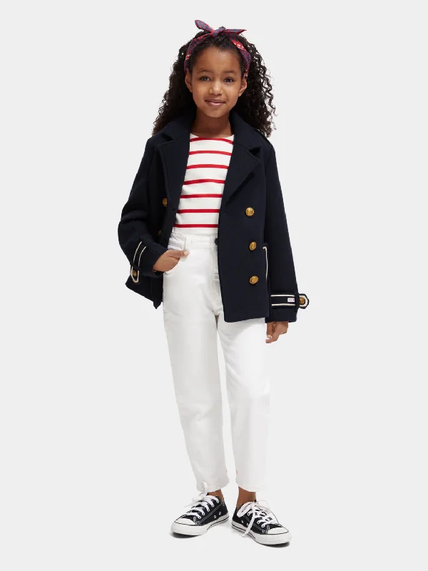 Kids - Wool-blend classic caban jacket