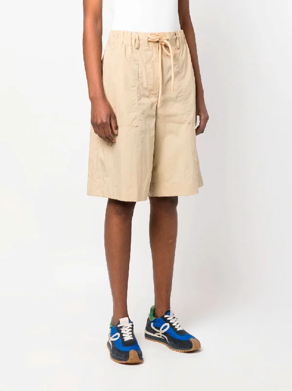 Knee-length drawstring shorts