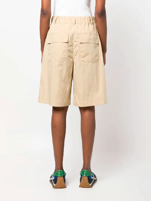 Knee-length drawstring shorts