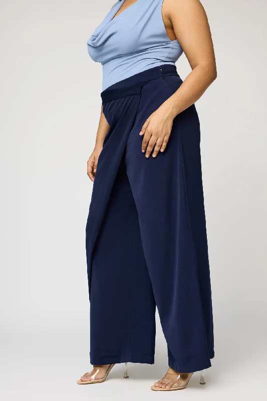 Royal Navy Curve Pareo Korean Pants