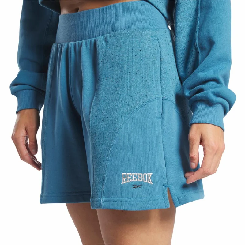 Reebok Apparel Women Reebok Classics Varsity High-Rise Rib Shorts STEBLU