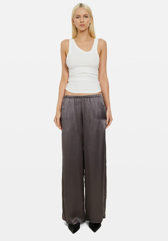 SILK PANT COAL