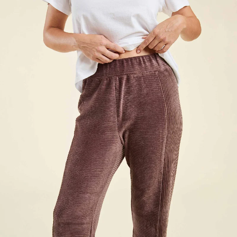 Textured Wide Leg Pant | Coffee