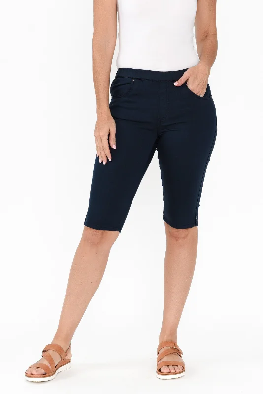 Tora Navy Stretch Shorts