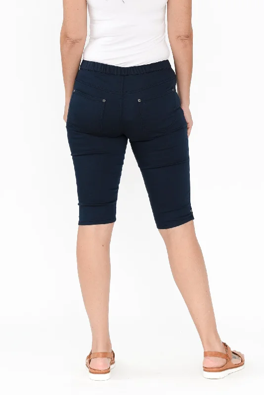 Tora Navy Stretch Shorts