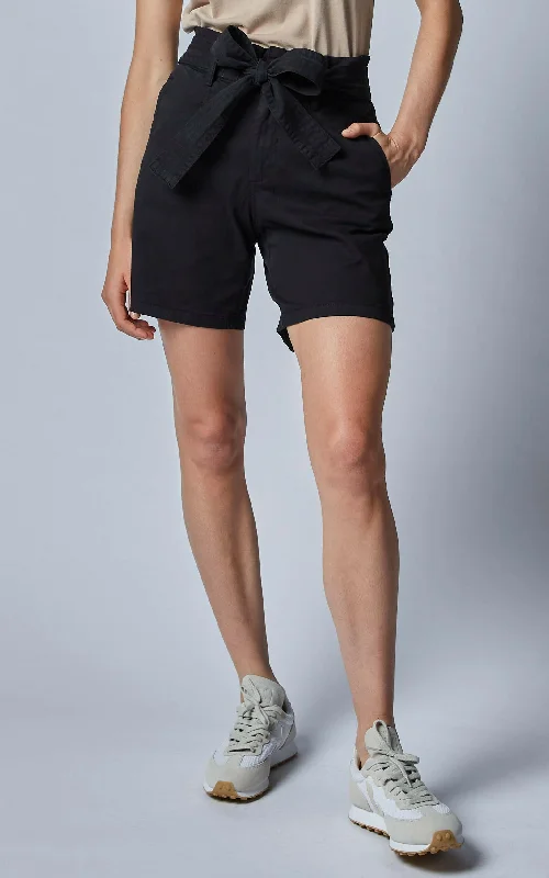 Trixie Black Twill Shorts