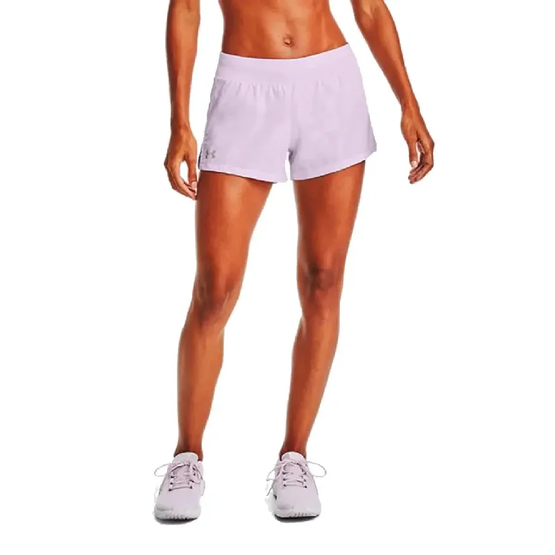 Womens Under Armour Launch 3 Inch Short - Purple