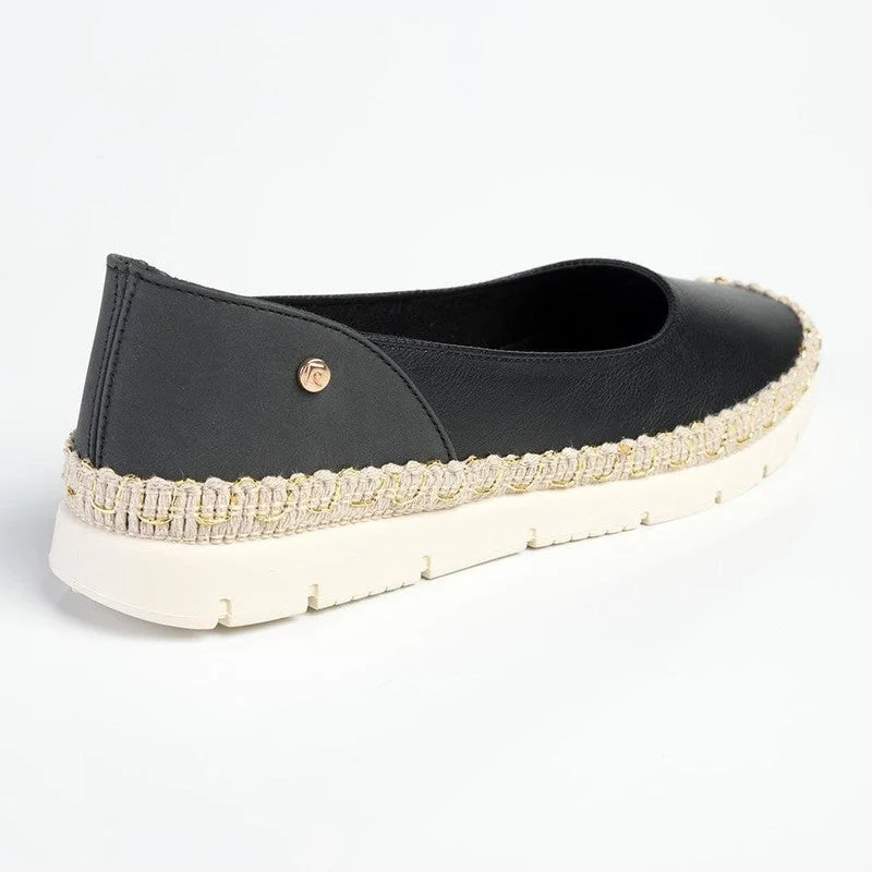 Pierre Cardin Ladies 2 Toned Slip On   - Black