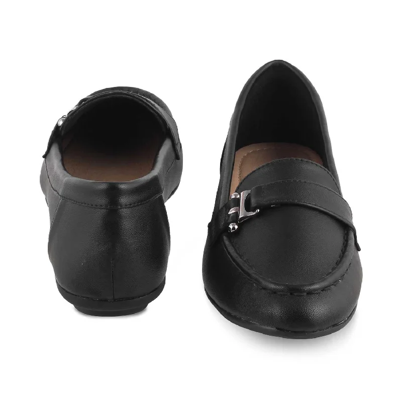 The Lativa Black Women's Dress Loafers Tresmode