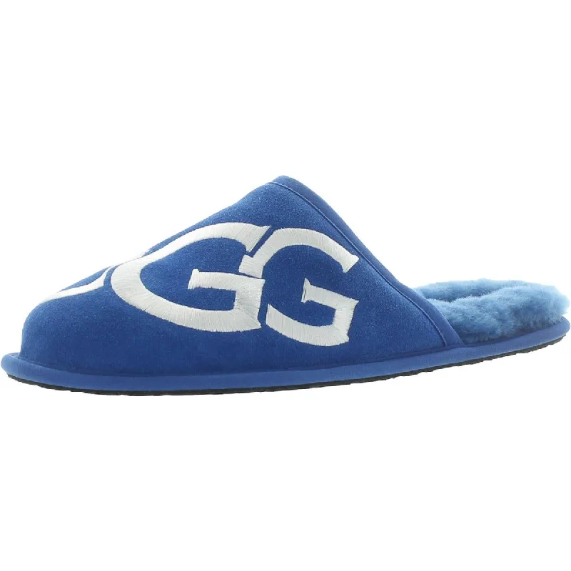 Ugg Mens Scuff Logo Suede Slip On Mule Slippers