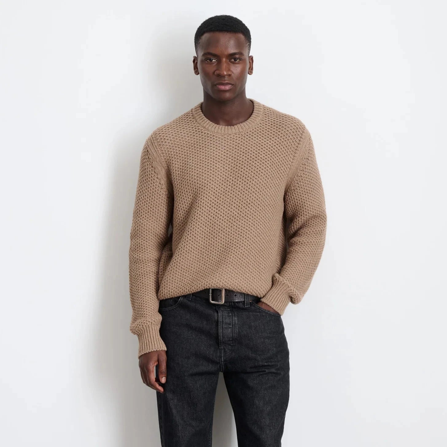 Men’s fashion sale – new deals added every day!  Benji Crewneck Sweater, Heather Camel