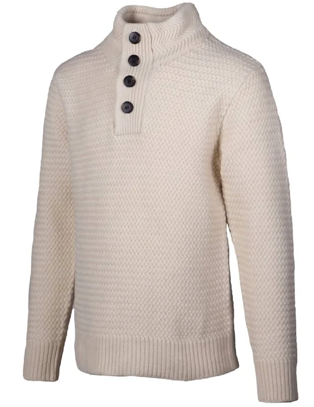 Shop the latest trends in men's clothing at unbeatable prices.  Men's Funnel Neck Military Sweater In Offwhite