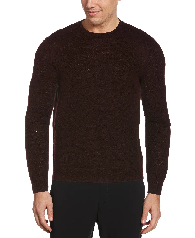 – Shop trendy clothing now.  Textured Merino Wool Blend Crew Neck Sweater
