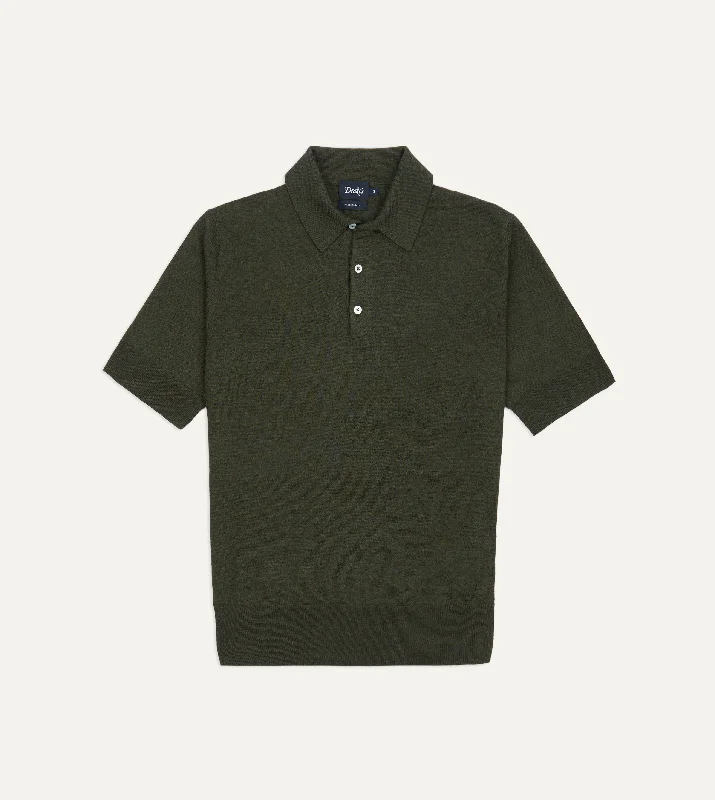 Hurry, the best clothing deals won’t last – Shop now for major savings.  Olive Knitted Linen-Cotton Short-Sleeve Polo Shirt