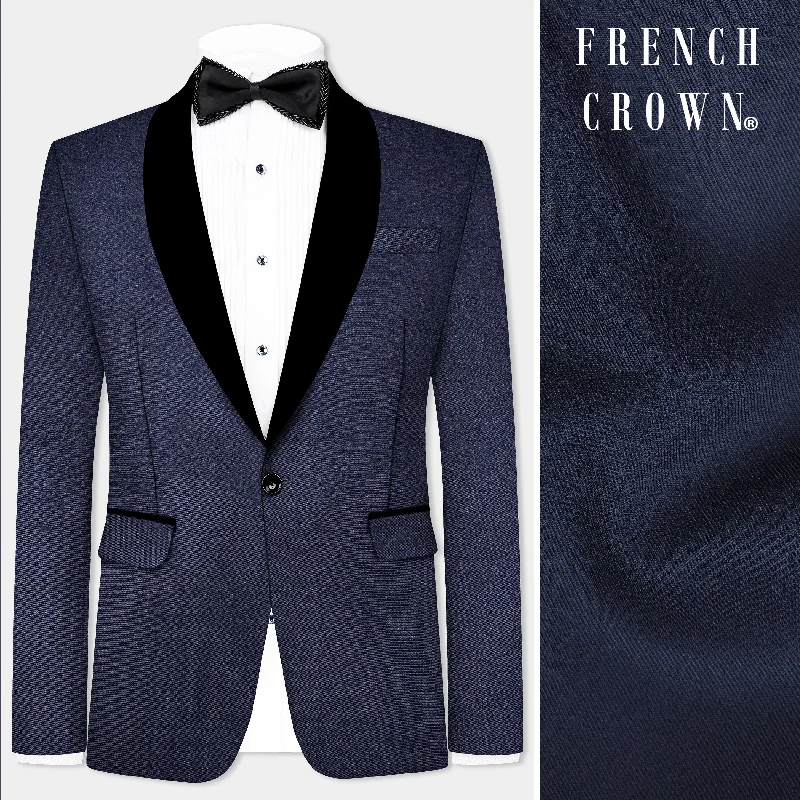 Take advantage of our men’s fashion sale – it’s your time to save!  Thunder Blue Solid Wool Blend Tuxedo Blazer