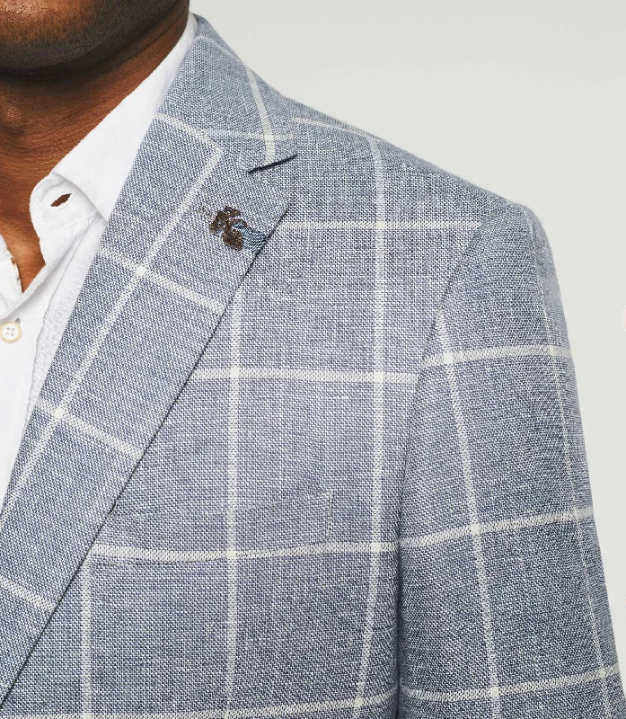 Shop the latest styles in men’s fashion – don’t miss out on these deals!  Veste casual à carreaux bleu ciel "Alfeo"