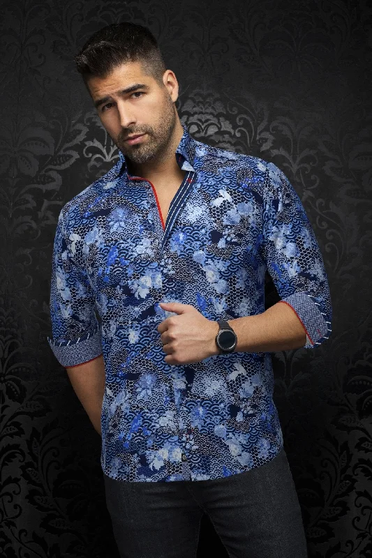  – Shop stylish items today!  AU NOIR | Long Sleeve Shirt | Avalon Navy
