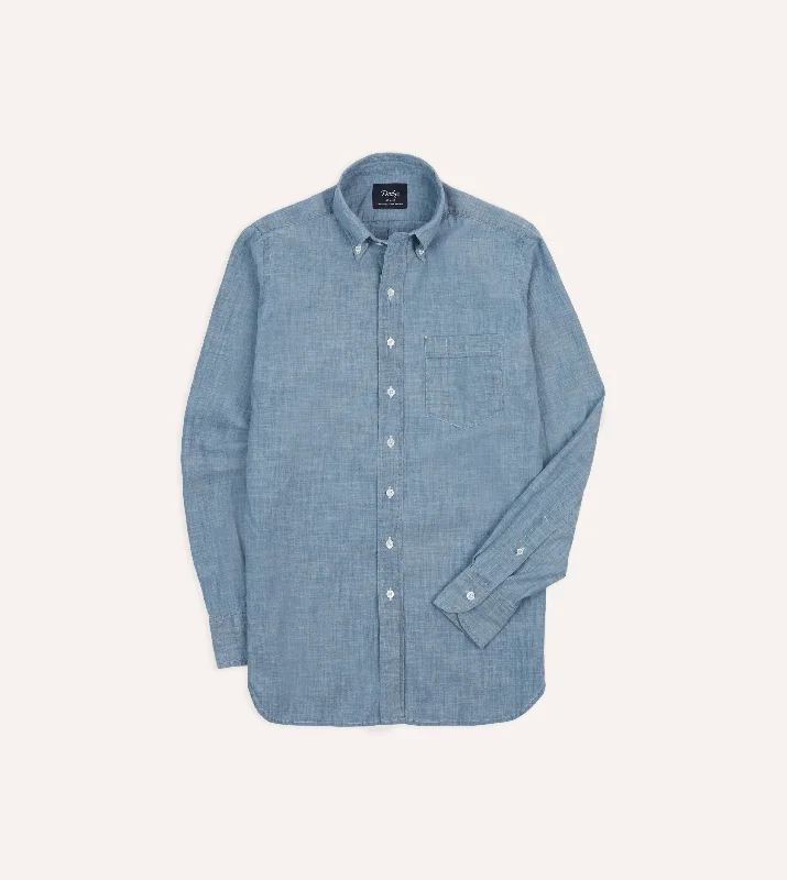 Check out the best prices on men's fashion basics – limited time offer.  Light Blue Cotton Chambray Button-Down Shirt