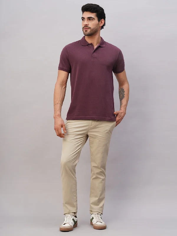 Shop the best fashion at unbeatable prices – Limited time only.  Men's Purple Cotton Regular Fit Tshirt
