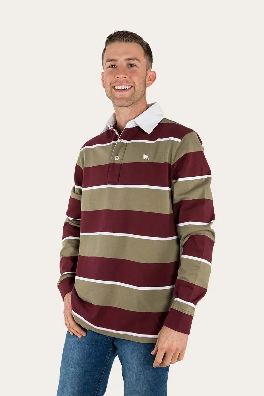 Save on top-selling fashion styles – Big discounts on men’s clothing.  Regency Mens Rugby Jersey - Cabernet/Khaki