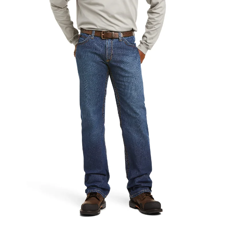 Look your best with exclusive savings on men’s fashion.  Men's Ariat  FR M4 Relaxed Basic Boot Cut Jean Flint 10012552