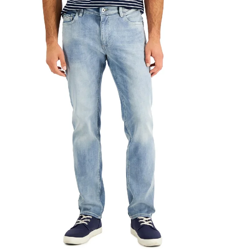 Flash sale alert! Shop fashion-forward clothing at discounted prices.  Sun + Stone Mens Mid-Rise Faded Straight Leg Jeans